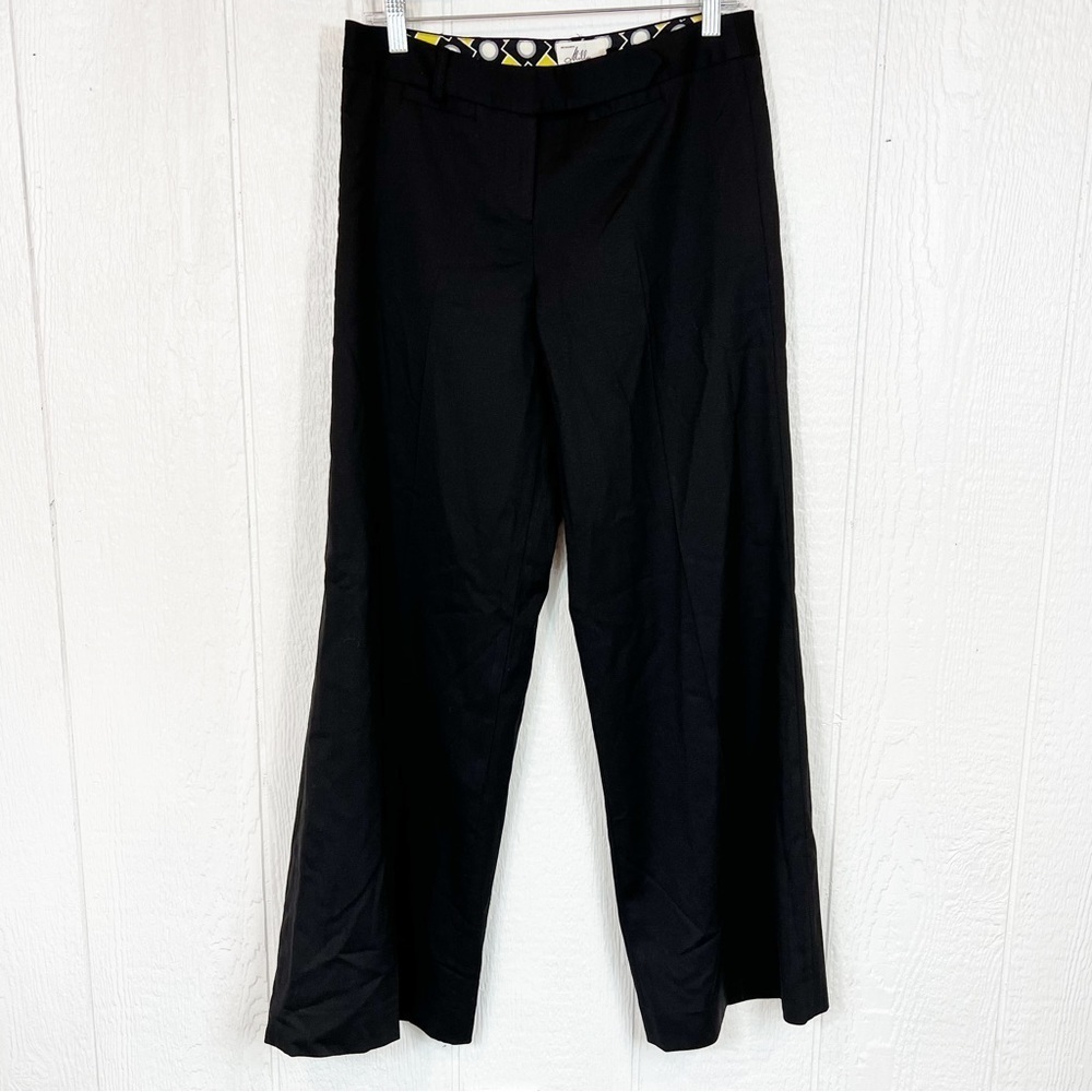 Milly Wide Leg Wool Black Pants Size 4